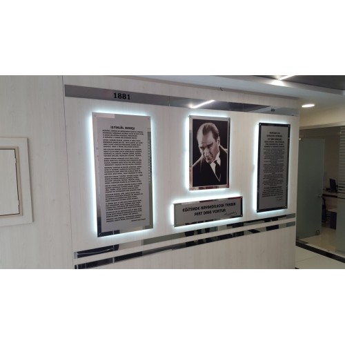 Atatürk Köşesi Paslanmaz 300 cm Atatürk Köşesi Paslanmaz 300 cm